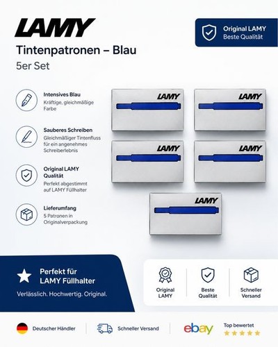 Lamy t10 tintenpatronen blau - t10,
